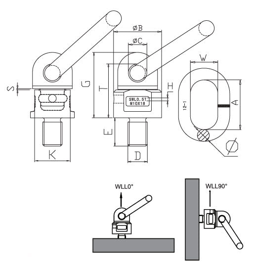 Swivel Lifting Eyebolt with Ring