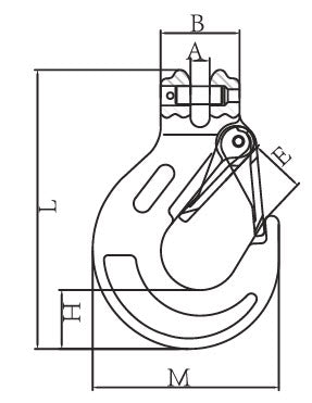 Clevis Sling Hook with Latch - Grade 8